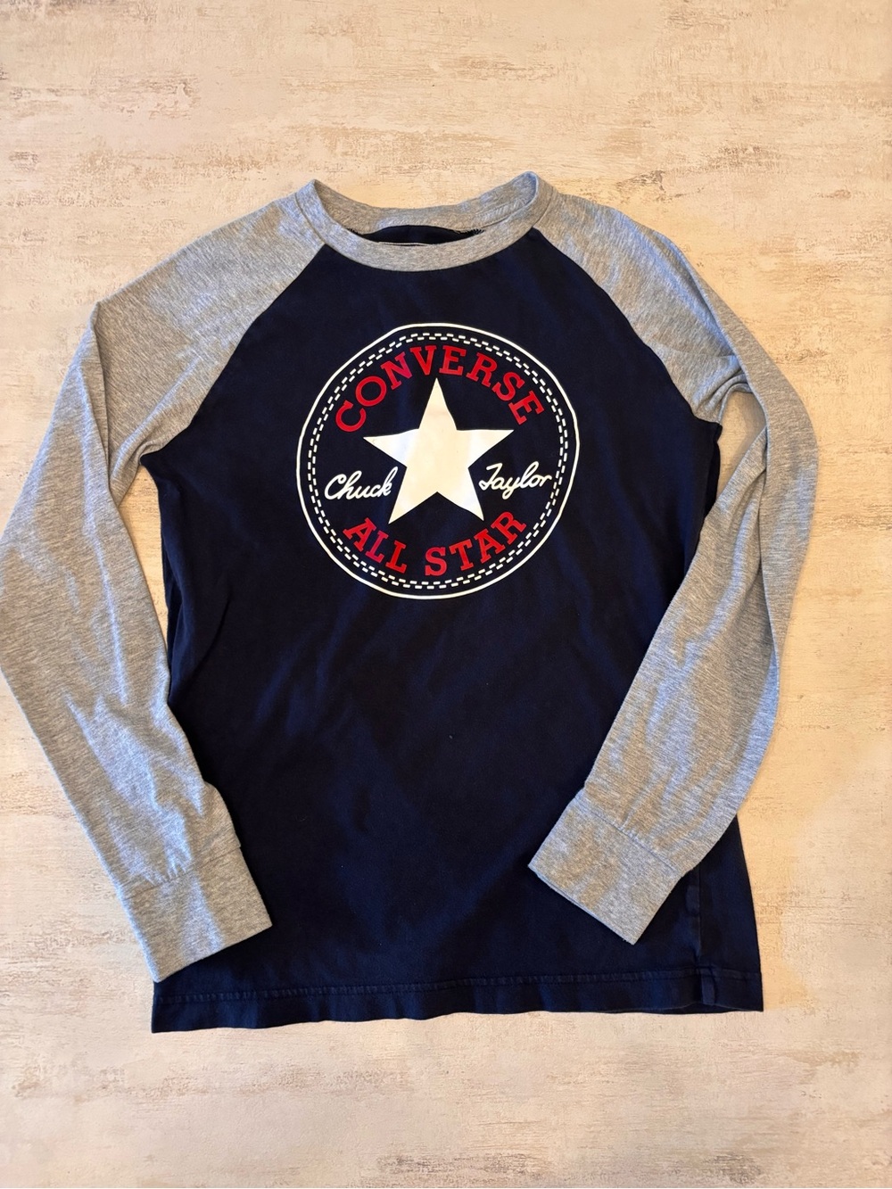 Converse Unisex Youth Large Raglan Sleeve Tee with All Star Logo